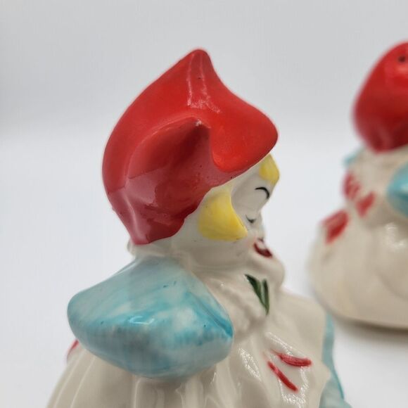 Very Rare Regal China Dutch Girl Salt & Pepper Shakers Set - Picture 9 of 11